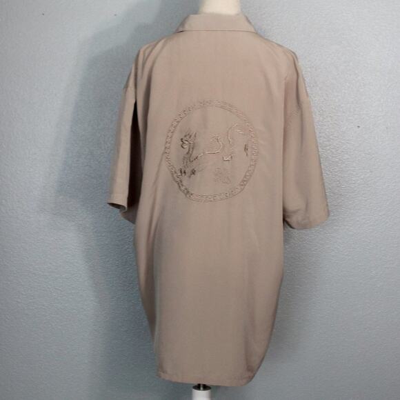 Vintage Embroidered Dragon Shirt Men's Size Large - Picture 5 of 9